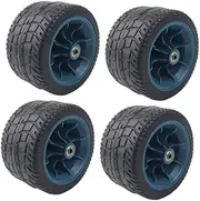 QLoztyse 4 Pieces 7" Wheelbarrow Tire Wheelbarrow Wheel Assembly Easy Installation