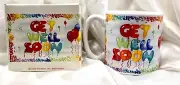 Vintage 1989 Balloons Get Well Soon Coffee Tea Mug Flowers Inc. By Susan Burger