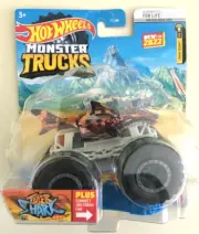 NIB Mattel Hot Wheels Monster Truck Tiger Shark 54/75 Connect & Crash Toy