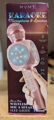 MVMT Wireless Sing-Along Bling Bluetooth Karaoke Microphone and LED Light-up New