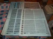 a. NOS Letraset Lettering 10 x 15 Sheet Various Fonts Sizes Use Drop-Down Box