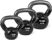 Yes4All Combo Kettlebells Vinyl Coated Weight Sets Great for Full Body Workout Equipment Push up, Grip Strength and Strength Training, Dumbbell Weights Exercises