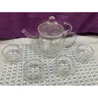 在飛比找蝦皮購物優惠-中華開發金控 晶透耐熱玻璃茶具組 1壺4杯