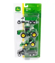 John Deere 4 Piece Gift Set 2 Trucks 2 Tractors 1:64 Scale