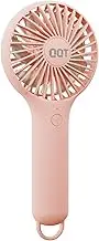 QQT Mini Handheld Fan, Small Personal Cooler with 3 Speeds, Portable Battery Operated, USB Rechargeable Makeup Eyelash Dryer, Strong Airflow for Travel, Office, Outdoor, Women, Men, and Kids(Pink)