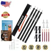 4-Pack Telescoping Tarp Poles - Lightweight Aluminum for Camping & Awning Use