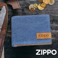 在飛比找蝦皮商城優惠-ZIPPO 丹寧藍色雙折皮夾 皮件皮夾 錢包 皮包 男生皮夾