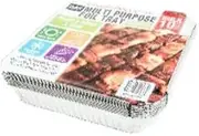 TooToo FOIL Food Container with LID | Takeaway Container BBQ Roasting Tray 1x / 3X (1)