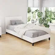 Artiss Bed Frame King Single Size Mattress Base Wooden Platform Boucle White NEO