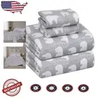 Luxuriously Soft 100% Cotton Flannel Sheets Set for Full Beds - 4 Piece