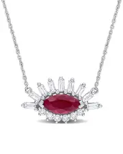 Rina Limor 14K 2.10 ct. tw. Diamond & Ruby Eye Pendant