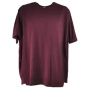 Maroon Dry Fit Vent Plain Solid Blank Adult Men Crew Neck Tshirt Tee Medium