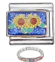 [Generic] Italian Charm Bracelet - Stainless Steel Interchangeable Charm Bracelet Link | Handmade Modular Charm Bracelets, Charm Bracelet Link for Woman Man