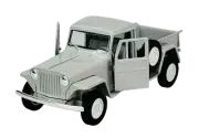 WELLY OLD TIMER 1947 JEEP WILLYS PICKUP GRAY 1:34 DIE CAST METAL MODEL NEW BOX