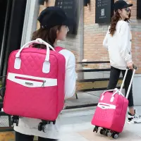 在飛比找Yahoo!奇摩拍賣優惠-便攜背包 旅遊出差拉桿包 手提拉桿包 拉桿包大容量旅行包雙肩
