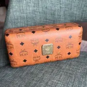 Authentic MCM Signature Cognac Brown Eyeglass Case & Cleaning Cloth New!