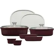 Corningware French Colours 10 Piece Bakeware Set - Cabernet
