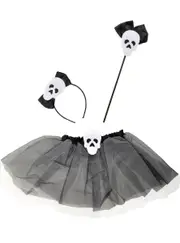 Skeleton Girls Halloween Tutu Costume Accessory Set