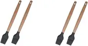 Happyyami 2sets -Purpose Silicone Oil Brush Cake Meat Sauce Basting Brush for Cooking 2pcs*2
