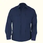 NAVY Blue BDU Style SHIRT Military USAF USCG Army SWAT Police EOD Security XS-3X