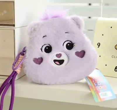 Care Bears Share Bear Purple Plush Coin Wallet 12 cm new