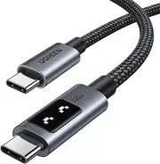 UGREEN Uno 100W USB C to USB C Cable, Fast Charging Type C Cord with LED Display, USB C Charger Cable for iPhone 16 Pro Max, MacBook Pro, iPad Pro, Galaxy S25, Pixel, Chromebook, Dell, 2M Black