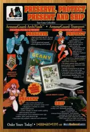 2001 Armour Guard Comics/Collectibles Protection Print Ad/Poster Superhero Art