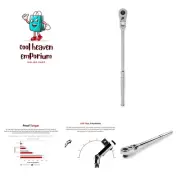 3/8 Inch Drive x 12 Inch Flex Head Quick-Release Long Ratchet |