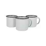 Argon Tableware White Enamel Espresso Cups - 130ml - Pack Of 12