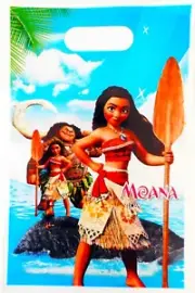 DISNEY MOANA MAUI PARTY LOOT LOLLY GOODY FAVOUR BAGS PARTY SUPPLIES - PACK OF 10