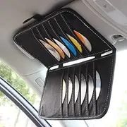 Car CD Holder Storage Case, Car/Truck/SUV Sun Visor Organizer with Free Napkins, Personal Belonging and Registration, Document, Ticket Storage Pouch + 14 Pocket CD