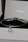 NIB PANDORA Perfect MOM script dangle bracelet gift set 19CM MED $115 Pink BOX