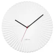 NeXtime Mousse Silent Wall Clock Glossy White Dial 40x40x4cm Polyresin Case