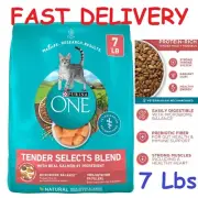 Purina ONE Natural Dry Cat Food, Tender Selects Blend With Real Salmon - 7 lb.
