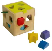 Classic Wooden preschool Geometric shapes toys kids learn colours logic skills