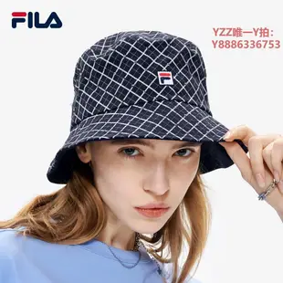 帽子FILA 斐樂官方帽子年夏季新款遮陽漁夫帽女運動防曬網球圓帽-雙喜生活館