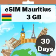 eSIM Mauritius - 3 GB - 30 Days - Travel eSIM | QR code activation