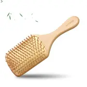 Bamboo Hair Brush with Natural Bamboo Bristles - Detangling Paddle Hairbrush ...