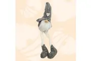 Desmond Dewlap | 17cm Gnome Shelf Sitter With White Legs | Grey