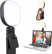 Selfie Light, LED High Power Clip-on Phone Light with Adjustable Stand