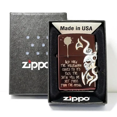 Zippo Lighter 30 Skull Satan 2008 Serial 1296