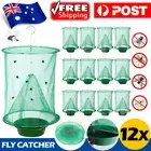 12x Ranch Fly Trap Insect Killer Net Cage Home Outdoor Bug Pest Hanging Catcher