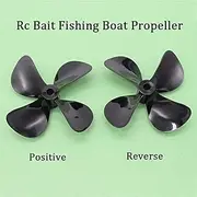 MEFALO RC Bait Fishing Boat Propeller 4 Blades Paddle Positive Reverse Boat Propeller High Strength Screw D50mm 55mm 60mm Propellers Outboard(D55mm Reverse)