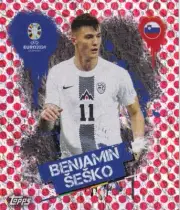 Topps Euro 2024 Sticker Slovenia SVN 3 Benjamin Sesko Artist Euro Border