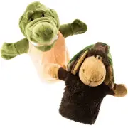 Animal Hand Puppets Set for Kids & Adults - 12.5" Premium Quality Soft Plush ...
