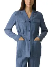 Theory Cinched Jacket in Fluid Linen