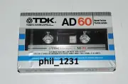 RARE new TDK AD 60 min 1982 CANADA normal bias Tape for Cassette deck