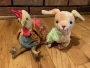 Ty Beanie Babies Zodiac New With Tags: Rooster, Rabbit