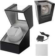 Single Automatic Watch Winder with Japanese Mabuchi Quiet Motor, Black