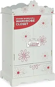 Emily Rose 18 Inch Doll Closet Floral Design | Doll Clothes Storage Furniture Armoire with Hangers | Fits 18" American Girl Doll Clothes - Storage for 18 Inch Doll Clothes